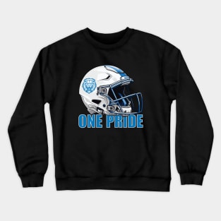 One Pride Detroit Lions Helmet Crewneck Sweatshirt